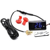 Resim Koso Yarış Scooter F54 Mavi Led Termometre İçin Adaptörlü + Braketli Evrensel Su Sıcaklık Ölçer Ölçer 