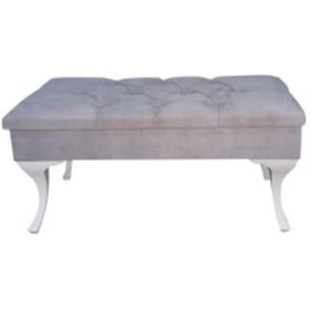 Resim Ayak Ucu Sandikli Puf Bench Seçenekli 90X40 Cm Renk Gri 