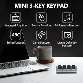 Resim Jectse Mekanik Tuş Takımı, Kırmızı Anahtar Programlanabilir USB C Mini Tuş Takımı, RGB Işıklı, Kısayol Tuşları, Oyun, Ofis, Müzik, Endüstriyel Kontrol, Siyah, Çalışma Ve Oyun Için 