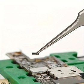 Resim 4,33 inç ultra hassas paslanmaz çelik cımbız, korozyona dayanıklı, yüksek sertlikte kaynak aleti, mikro ana kartlar ve elektronik tamir için uygun 