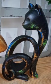 Resim Abstract Cat Sculpture, Minimalist Cat Figurine, Geometric Cat Ornament, Cat Lover Gift, Home Accent, Geometric Cat Statue, Cat Sculpture, Cat Figurine - Object-5 