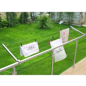 Resim Balkon Çamaşır Kurutma Askısı Gri 
