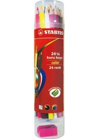 Resim Stabilo 24Lü Renkli Kuru Boya Plastik Tüp 1224-77-Pt 