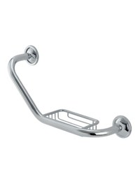 Resim Çelik Banyo Paslanmaz Pirinç Bella Süngerlikli İkili Küvet Tutamağı 40 Cm Gri 