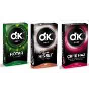 Resim Okey Prezervatif Rötar 10 Lu + Ultra Hisset 10 Lu + Çifte Haz 10 Lu 
