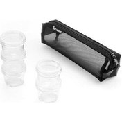 Resim Besthome1 5'li Sızıntısız Dış Mekan Baharat Kutusu - Taşınabilir Çantasıyla - Kamp, Piknik, Barbekü İçin Şeffaf Şeffaf 