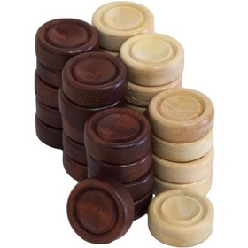 Resim Helena Wood Art Şimşir Mini Tavla Pulu 17Mm 