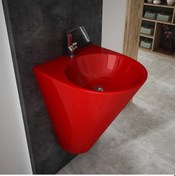 Resim Lucco Garcia 48 CM Monoblok Lavabo Kırmızı 