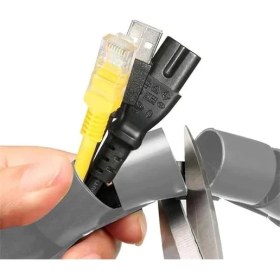 Resim AyrStore 1 mt x 16 mm Spiral Boru Kablo Kanalı Kablo Fiş Düzenleyici Toplayıcı Kordon Kablo 