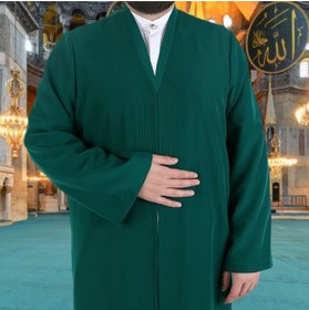 Resim İkranur Yeşil Buhara Yaka Namaz Cübbesi 