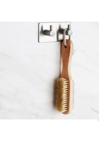 Resim Deltahome Paslanmaz Çelik 2 Adet 2 Topuzlu Askılık Bornoz Askısı. Metalik 