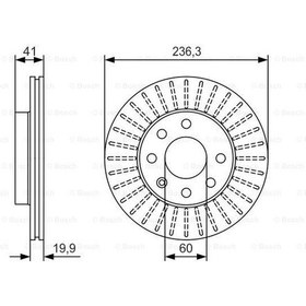 Resim Chevrolet Aveo 1.4 2002-2011 Bosch Ön Disk 2 Adet N11.528 