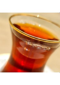 Resim Hometarz Çay Bardağı Takımı Porselen Tabaklı 6'Lı Nazen Gold Seti Çok Renkli 