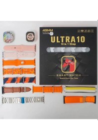 Resim Ultra 10 49 Mm 10 Kordonlu Ios Ve Andrıod Uyumlu Akıllı Saat 