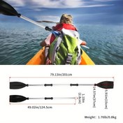 Resim 1 KOETSU Premium Alüminyum Kano Kürek - 200.91cm Uzunluğunda, Hafif & Dayanıklı, Geliştirilmiş İtme için Çıkarılabilir Kabartmalı Bıçak - Kano, Kano ve Sal için İdeal - Siyah, Kano Aksesuarları 
