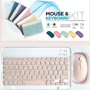 Resim 2Guoyang Pembe Ipad Xiaomi Mi Pad Için Huawei Samsung Tablet Sihirli Kontrol Kablosuz Klavye Fare Seti Desteği Android Ios Windows Sistemi 2022 (Yurt Dışından) 