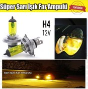 Resim Universal H4 Jdm Süper Sarı Işık Far Ampul 12v 100w-55w 