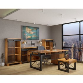Resim NT Concept Ntconcept Aden Doğal Ağaç Ofis Takımı 