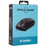 Resim EVEREST SM-601, Siyah, Optical, 800dpi, Usb, Kablolu, MOUSE 