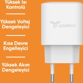 Resim Lucatech Güvenli Şarj Özellikli 30W Pd Adaptör - iPad / Tab / Pad Serisi (Güç Yönetimi) 