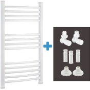 Resim Toprak Havlupan 50/100 Cm14 Borulu Beyaz Havlupan +2 Adet Vana+2 Boru Gizleme Aparata + Montaj Seti 