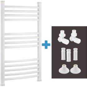 Resim Toprak Havlupan 50/100 Cm14 Borulu Beyaz Havlupan +2 Adet Vana+2 Boru Gizleme Aparata + Montaj Seti 