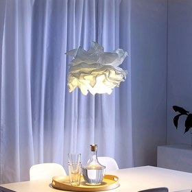 Resim Modern Bulut Şekilli Kağıt Lambri, 42cm/60cm/85cm, DIY Dekoratif Tavan Lambri Kapak, Oturma Odası, Yatak Odası, Bar - Elektrik veya Pil Gerektirmez, Hafif Dekor 