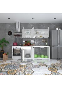 Resim Kenzlife Hazır Mutfak Seti Heyula Byz 180 Cm Genişlik Üst Tezgahsız 