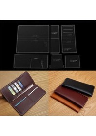 Resim Zcjb İş Uzun Cüzdan Deri El Sanatları Desen Şablonu İçin Akrilik Şablon -122085 