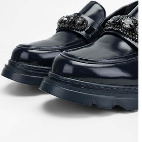 Resim Tamer Tanca Kadın Vegan Lacivert Loafer Ayakkabı 817 2399 Bn Ayk Sk23/24 Lacı Acma Lacivert 