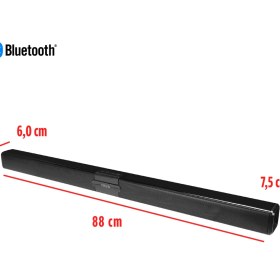 Resim Mikado MD-SB101 Siyah 10WX2 12V/1.5A Bt+Usb+Aux+Tf Kartlı Ev Sinema Soundbar Speaker 