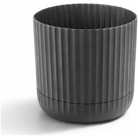 Resim Omnipazar Krs-264 Zeraf Dekoratif Tabaklı Lüks Saksı Takımı 7.2 Litre No:4 Antrasit 116 