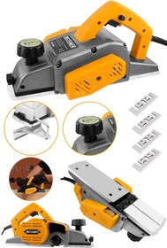 Resim STEİNER Alman 4200 W Bakır Sargı Metal Şanzıman Motor Korumalı Çift Bıçaklı Planya Rende Makinesi + 4 Bıçak 