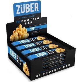 Resim Züber Fındık Ezmeli Yüksek Protein Bar 12 x 45 G 