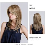 Resim Lebıhmurah Wg415 Kıvırcık Ve Uzun Saçlı Şık Beyaz Klasik Sarı Saç Peruk 