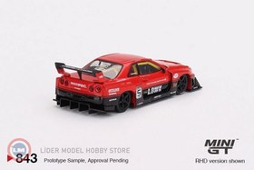 Resim 1:64 Mini GT 2024 Nissan SKYLINE GT-R (R34) SUPER SILHOUETTE REDBLACK 