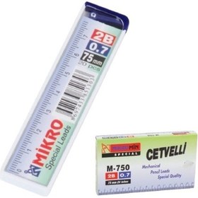 Resim Min Kalem Ucu 0.7 Uc 2B Dereceli Cetvelli - 24'lü Paket 