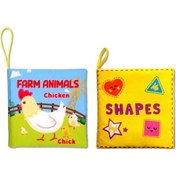 Resim 2 Kitap Tox İngilizce Çiftlik Hayvanları Ve Şekiller Kumaş Sessiz Kitap E119 E131 - Bez Kitap , Eğitici Oyuncak , Yumuşak Ve Hışırtılı 