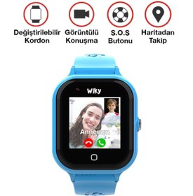 Resim Wiky Watch 4s Mavi Görüntülü Görüşmeli Akılı Çocuk Saati 