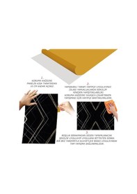 Resim Tink Kendinden Yapışkanlı Siyah Asorti Desenli Pvc Panel 41x62 Cm 
