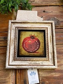 Resim Bereket Duası Çerçeveli Taş Duvar Dekoru 20x20 cm-Wall Decor Oscar Stone Decor 