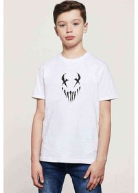 Resim Tshirthane Zombie Baskılı Unisex Çocuk Beyaz Tshirt 