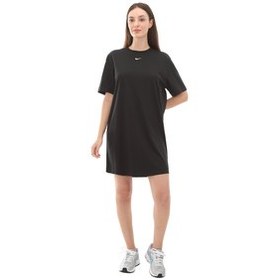 Resim Nike W Nsw Essntl Ss Dress Tshrt Kadın Elbise - Etek Siyah 