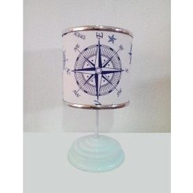 Resim Onay Avize Pusulalı Elkamentli 2.li Set M-0690 Kumaş Kaplama Genç ve Çocuk Odası Avize ve Abajur Takımı 