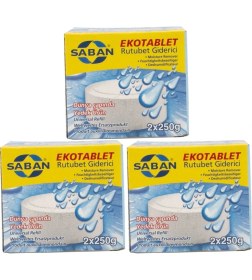 Resim Saban Saban nem Alıcılı ve Rutubet Giderici Yedek Tablet 2X250 gr Naturel 3'lü Paket 