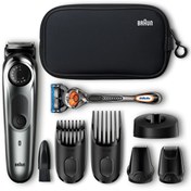 Resim Braun BT7940 Saç&Sakal Şekillendirici AutoSense Teknoloji Gümüş Kablosuz Islak&Kuru Özel Çanta + Gillette 