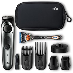 Resim Braun BT7940 Saç&Sakal Şekillendirici AutoSense Teknoloji Gümüş Kablosuz Islak&Kuru Özel Çanta + Gillette 