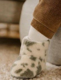 Resim TUOBEBE Çocuk ve Bebek Panduf, Kışlık Peluş Bot, Yumuşak, Sıcak Tutan, Kaymaz Tabanlı Ev İçi Patik, Ev Botu 