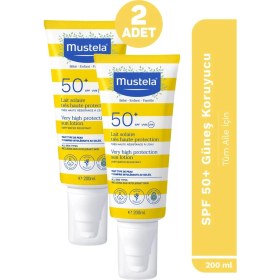 Resim Seddar Collection Mustela Yüksek Koruma Faktörlü Güneş Losyonu Tüm Aile Için SPF50+ 200 ml 2 Adet 