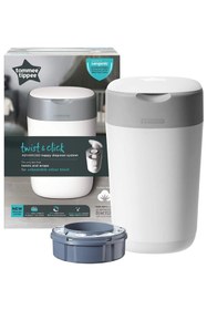 Resim AboutThePerfect Bebek Bezi Çöp Kovası ve 30'lu Kartuş Seti, Beyaz, Hızlı ve Temiz Kullanım 